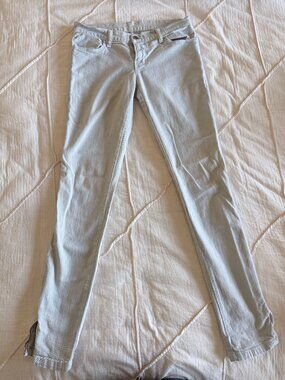 Ksubi Super Skinny Zip pale gray jeans Womens Size 29